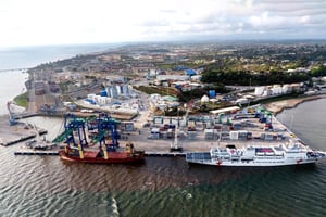 Terminal à conteneurs d’Owendo, de la Gabon Special Economic Zone, gérée par Arise. © GSEZ Ports &  Logistics