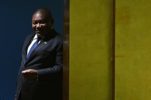 Le président du Mozambique, Filipe Jacinto Nyusi, lors de la 78e Assemblée générale des Nations unies, à New York, le 19 septembre 2023. © ANGELA WEISS / AFP.