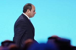 Le président égyptien Abdel Fattah al-Sissi, à Dubaï, le 13 février 2023. © Kamran Jebreili/AP/SIPA