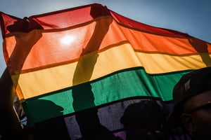 Lors de la Gay Pride, dans le cadre du festival de la fierté de Durban, qui dure trois jours, le 30 juin 2018. © RAJESH JANTILAL/AFP