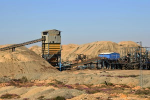 Mine de Mdhila, au sud de Gafsa, l’un des principaux sites miniers du centre de la Tunisie. © FETHI BELAID/AFP