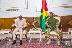 Guillaume Soro s’est rendu le 21 novembre à Ouagadougou, où il a été reçu par Ibrahim Traoré. © X / Guillaume K. Soro / SOROKGUILLAUME