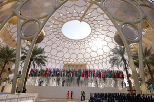 Drapeaux nationaux des pays participants sur le site du sommet des Nations unies sur le climat COP28 à Dubaï, le 30 novembre 2023. © Karim SAHIB / AFP