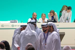Dernier jour à la COP28 à Dubaï, le 13 décembre 2023. © Giuseppe CACACE / AFP