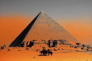 D’après les études de Cheikh Anta Diop, le pharaon Khéops, le constructeur même de la grande pyramide, était de type camerounais. © Montage JA; Wikipedia