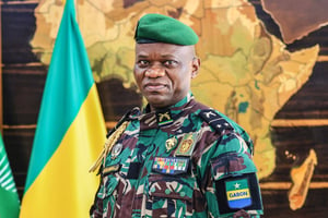 Brice Clotaire Oligui Nguema à la présidence, en novembre 2023. © Présidence de la République gabonaise