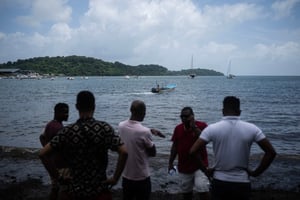 À Mamoudzou, sur l’île de Mayotte, dans l’océan français, le 16 février 2024. © JULIEN DE ROSA / AFP