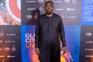 Aigboje Aig-Imoukhuede au Global Citizen Live à Lagos, le 18 septembre 2021. © ANDREW ESIEBO/Getty Images via AFP