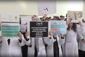 Les étudiants en médecine marocains ont décidé, mi-décembre 2023, d’entamer un boycott des cours et des examens, à l’appel de la Commission nationale des étudiants en médecine, médecine dentaire et en pharmacie (Cnemep). © DR