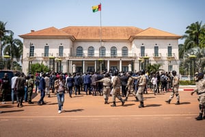 Le palais présidentiel de Bissau, le 16 novembre 2023. © SAMBA BALDE / AFP