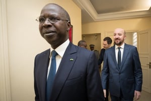 Mahammed Boun Abdallah Dionne à Dakar, en 2018. © Benoît Doppagne / Belga via AFP