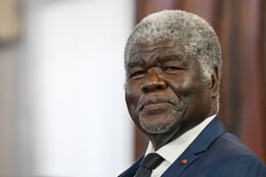 Robert Beugré Mambé, au palais présidentiel d’Abidjan, le 13 février 2024. © Issouf SANOGO/AFP