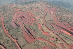 Mine de diamants et de minéraux de Simandou, en Guinée.