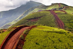 Le site de la mine du Simandou, en Guinée. © Rio Tinto