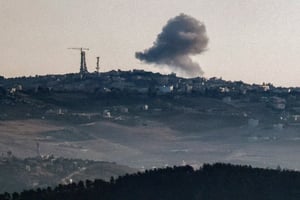 Bombardement israélien sur la frontière du Sud-Liban, le 18 juin 2024. © Jalaa MAREY / AFP