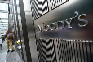 Le siège de l’agence de notation Moody’s, à New York. © EMMANUEL DUNAND/AFP