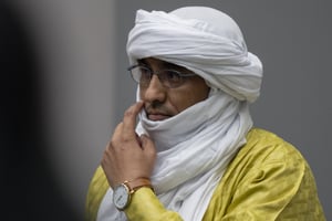 Le Malien Al-Hassan Ag Abdoul Aziz Ag Mahmoud peu avant le verdict de la Cour pénale internationale de La Haye, mercredi 26 juin. © (Peter Dejong /AFP)