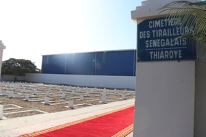 Le cimetière militaire de Thiaroye, en 2020. © Fatma Esma Arslan / Anadolu Agency via AFP