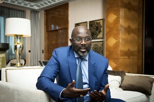 George Weah, à Paris en 2018. © Vincent Fournier / JA