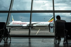 Aéroport international de Bole, à Addis Abeba, le 17 mars 2020. © EDUARDO SOTERAS/AFP