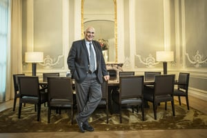 Mostafa Terrab, le PDG de OCP à Paris, en 2018. © HOC