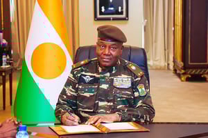 Le général Abdourahamane Tiani à la tête du Niger. © Présidence du Niger