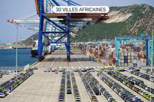 Assemblées au Maroc et destinées à l’exportation, des automobiles attendent dans le port de Tanger Med d’être chargées sur des navires, le 6 juin 2024. © Abdelhak Balhaki/REUTERS
