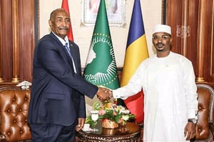 JAD20241205-ASS-Soudan-Tchad-Casse-Tête © Le Président du Conseil souverain de transition du Soudan, Abdel Fattah Al-Burhan, et Mahamat Idriss Déby Itno.