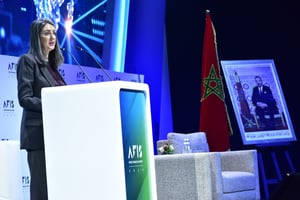 Nadia Fettah, la ministre marocaine de l’Économie et des Finances à l’ouverture de la quatrième édition de l’African Financial Summit à Casablanca, le 9 décembre 2024. © AFIS