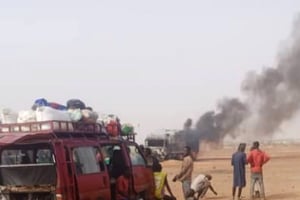 Attaque d’un convoi civil au Mali, entre Gao et Ansongo, le 7 février. © DR