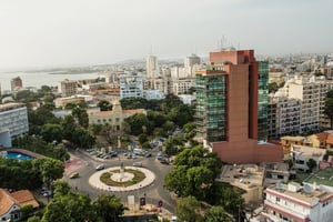 Le quartier du Plateau, à Dakar (illustration). © Youri Lenquette pour JA