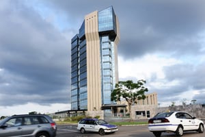 Les bureaux de la BEAC, à Libreville, au Gabon. © David Ignaszeweski pour JA