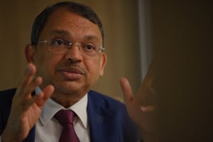Sunny Verghese, cofondateur et PDG d’Olam International, le 28 février 2022. © Mark Cheong / ST / SPH Media via AFP