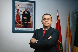 Saâd El Hamzaoui, président de la Chambre de commerce et d’industrie marocaine en Côte d’Ivoire (CCIM CI), le 17 février 2025, à Abidjan. © Issam Zejly SUPREME Communication
