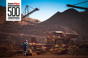Les entreprises qui exploitent le fer, tel Kumba Iron Ore (36e), craindront un blocage du marché chinois de l’acier © Montage JA ; Nadine Hutton/Bloomberg via Getty Images