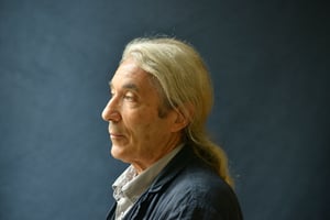 L’écrivain franco-algérien Boualem Sansal en 2015, actuellement incarcéré en Algérie. © Ulf Andersen / Aurimages via AFP