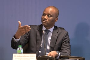 Le ministre de l’Economie sénégalais, Abdourahmane Sarr, s’exprime lors d’une conférence de presse pour présenter le plan d’action économique du gouvernement à Dakar, le 26 septembre 2024. © SEYLLOU / AFP