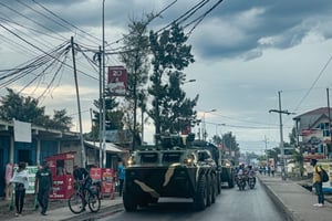 Kigali accusait la SAMIDRC d’être une force belligérante engagée aux côtés de l’armée congolaise et des Forces démocratiques de libération du Rwanda (FDLR). © ALEXIS HUGUET/AFP