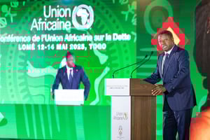 Faure Gnassingbé, lors de l’ouverture de la conférence de l’Union africaine sur la dette, le 12 mai 2025 à Lomé. © DR