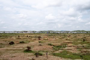 Une vue générale du camp de Farchana, dans la région du Ouaddaï, au Tchad, le 30 août 2024. © Martin Bertrand / Hans Lucas via AFP
