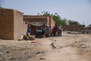 La localité de Banibangou (ici photographiée en 2021) est située dans la région de Tillaberi, dans la zone des trois frontières (Niger Mali Burkina Faso), régulièrement en proie à des attaques jihadistes. © BOUREIMA HAMA / AFP
