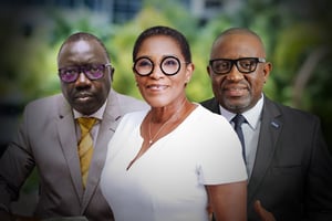 Mamadou Faye de Sen Assurance Vie, Evelyne Fassinou, Sunu et Mamadou Koné de Sanlam Allianz. © Montage JA / DR