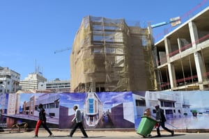 Un chantier dans le centre-ville de Dakar, le 13 janvier 2025.