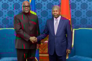 Félix Tshisekedi et João Lourenço à Luanda, le 8 janvier 2026.
