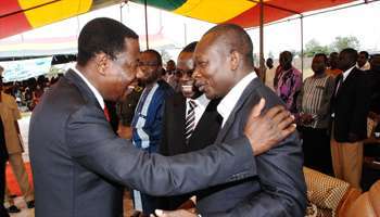 Patrice Talon et le chef de l'État béninois, en mars 2008. &copy; Ty/Erick Ahounou