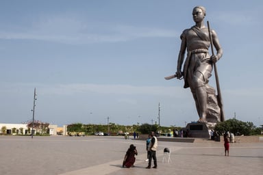 L’esplanade des Amazones, à Cotonou. © Vincent Fournier pour JA