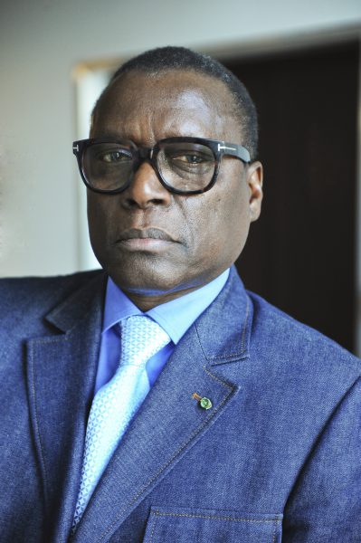 Pierre Goudiaby Atépa, architecte, homme d'affaires sénégalais, président du Conseil d'administration de la Bourse Régionale des Valeurs Mobilières d'Abidjan le 2 juin 2017. &copy; Vincent Fournier/JA