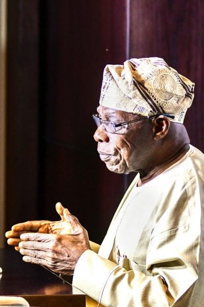 Olusegun Obasanjo à Durban, en Afrique du Sud, le 26 mars 2019. &copy; Darren Stewart/Gallo Images via Getty Images