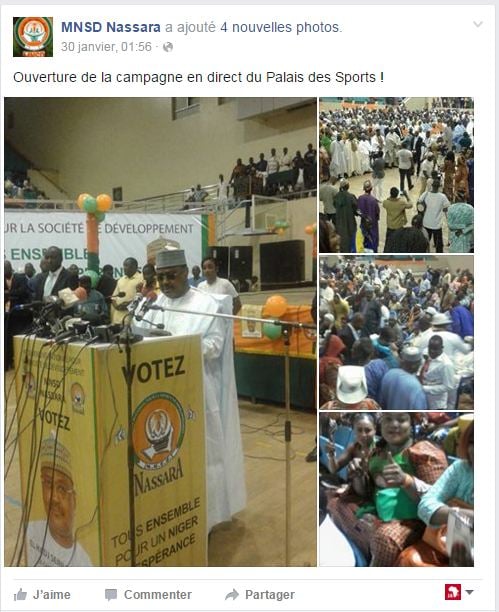Seini Oumarou, à Niamey, le 30 janvier. &copy; Page Facebook du MNSD Nassara.