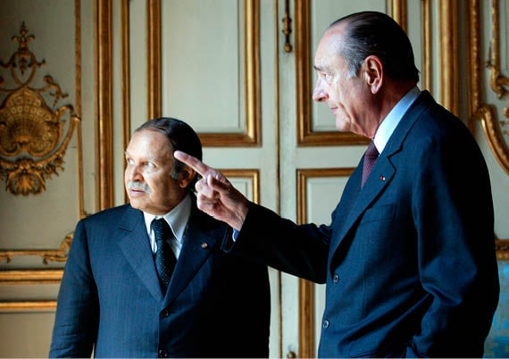 Avec Jacques Chirac, le 4 juin 2003, à l'Elysée. &copy; Daniel Janin/AFP